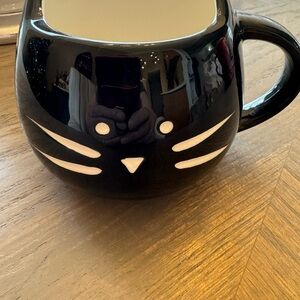 Black Cat Face Mug